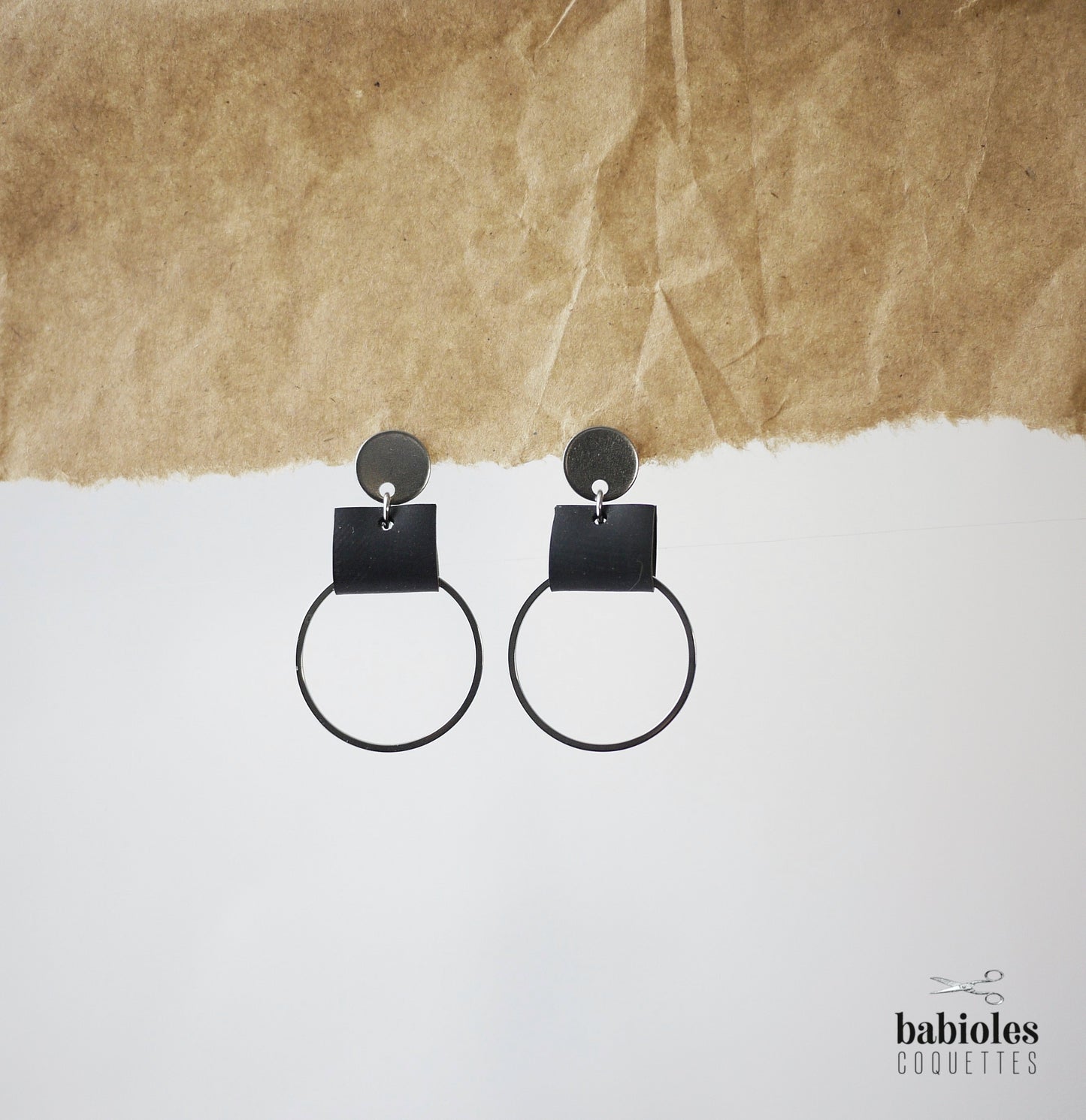 Boucles d'oreilles éco-responsables - Chambre à air recyclée