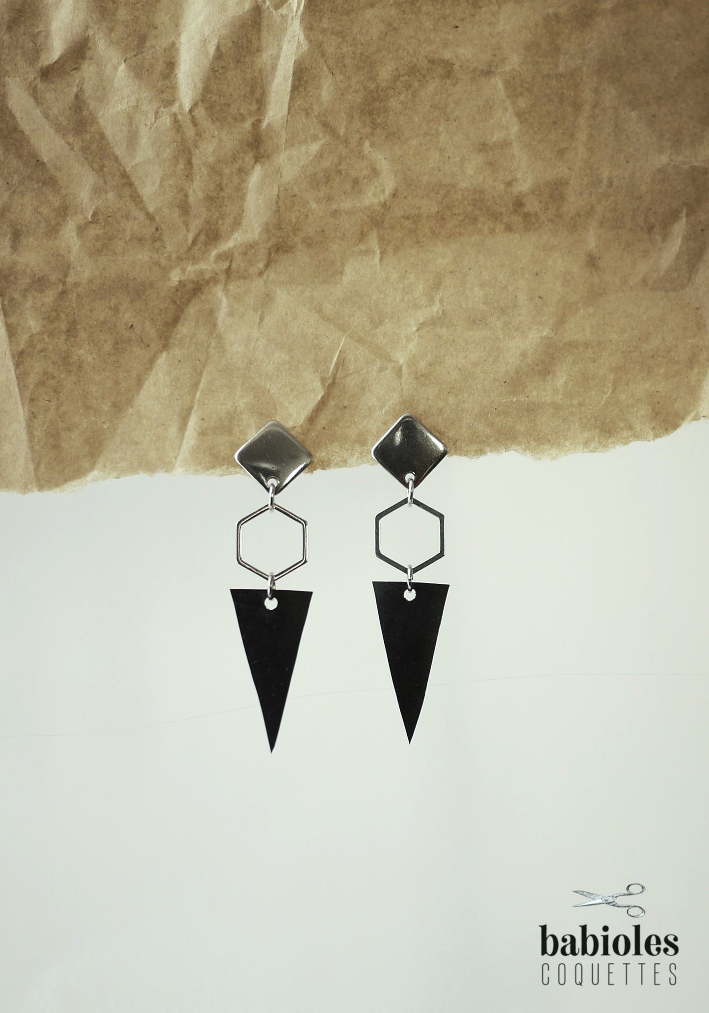 Boucles d'oreilles éco-responsables - Chambre à air recyclée