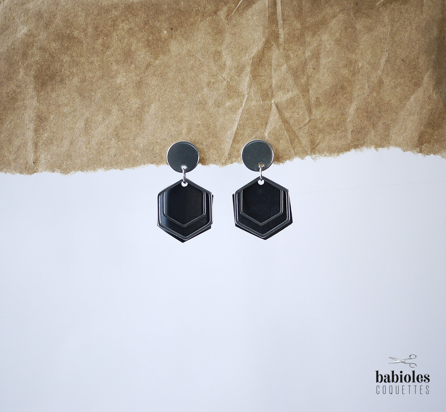 Boucles d'oreilles éco-responsables - Chambre à air recyclée