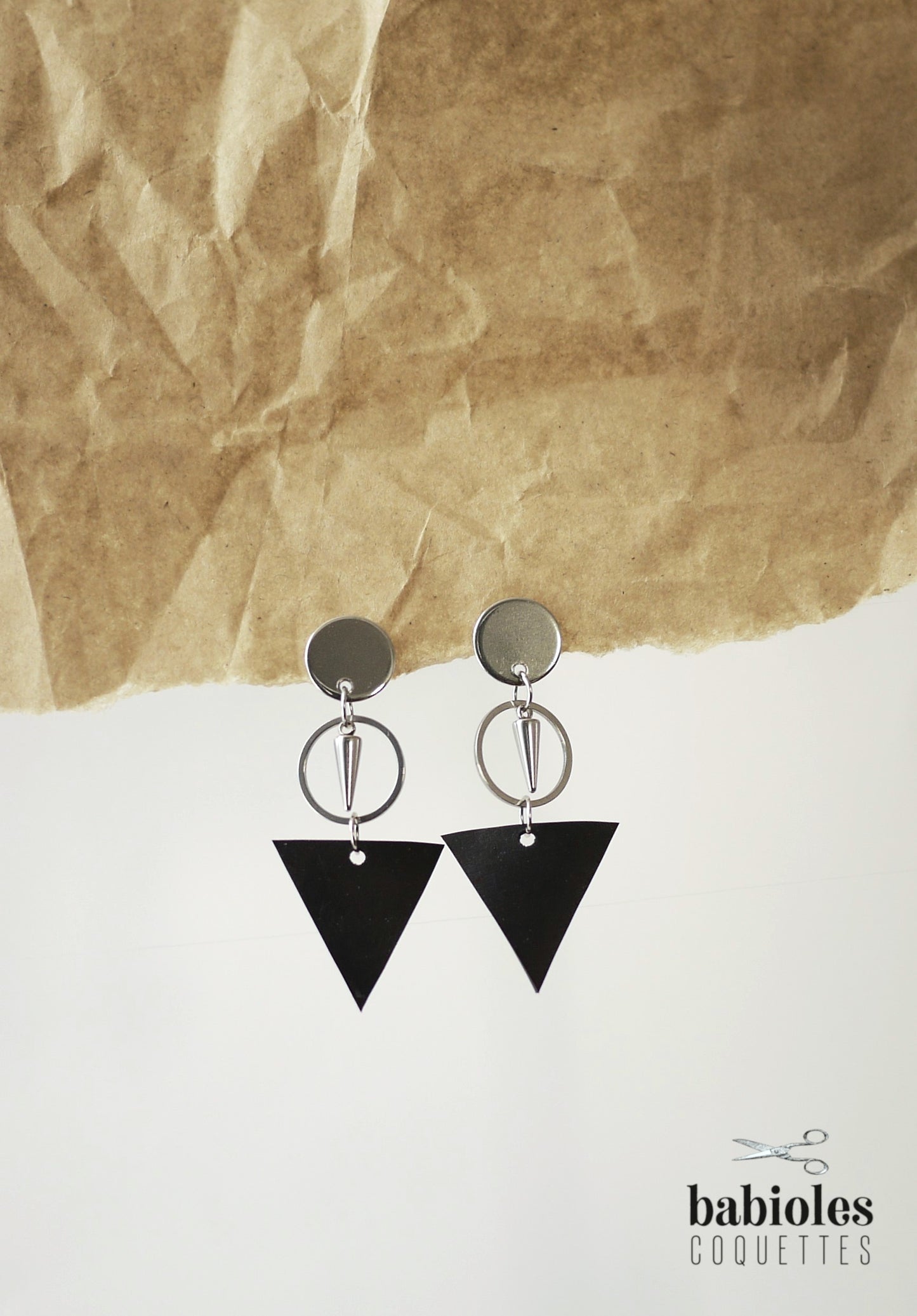 Boucles d'oreilles éco-responsables - Chambre à air recyclée