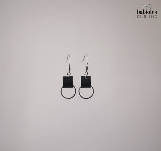 Boucles d'oreilles éco-responsables - Chambre à air recyclée