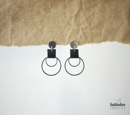 Boucles d'oreilles éco-responsables - Chambre à air recyclée