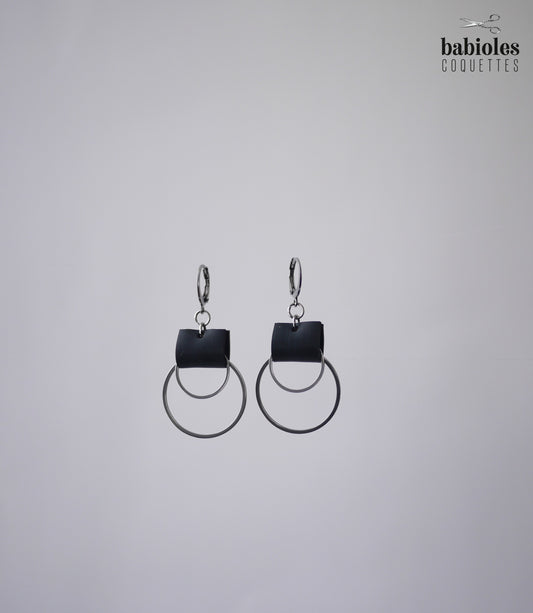 Boucles d'oreilles éco-responsables - Chambre à air recyclée