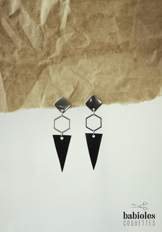 Boucles d'oreilles éco-responsables - Chambre à air recyclée