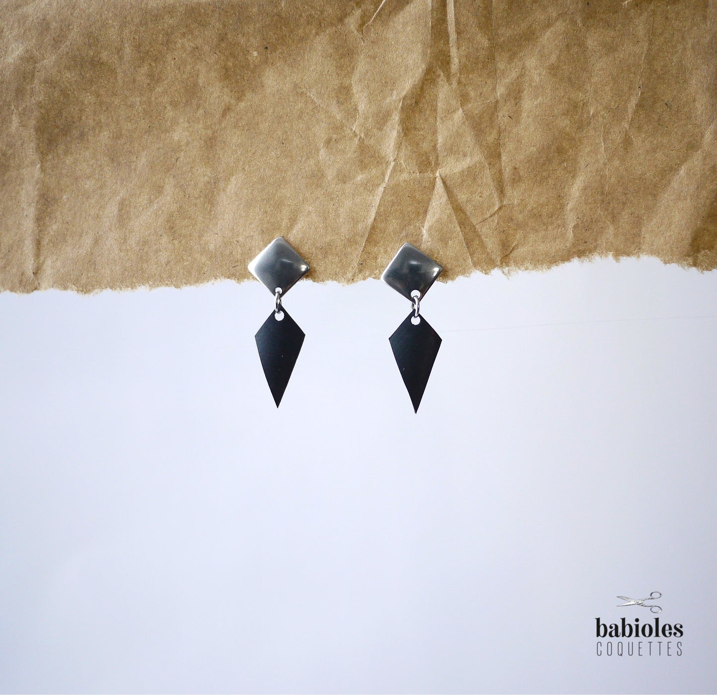 Boucles d'oreilles éco-responsables - Chambre à air recyclée