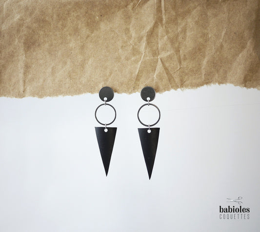 Boucles d'oreilles éco-responsables - Chambre à air recyclée