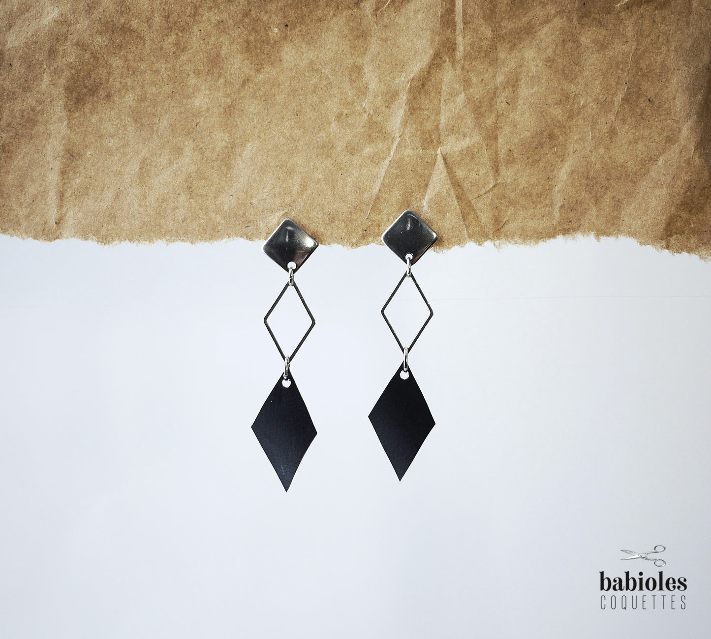 Boucles d'oreilles éco-responsables - Chambre à air recyclée