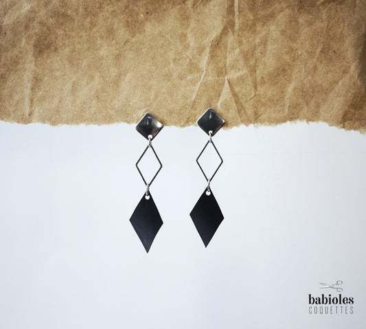 Boucles d'oreilles éco-responsables - Chambre à air recyclée