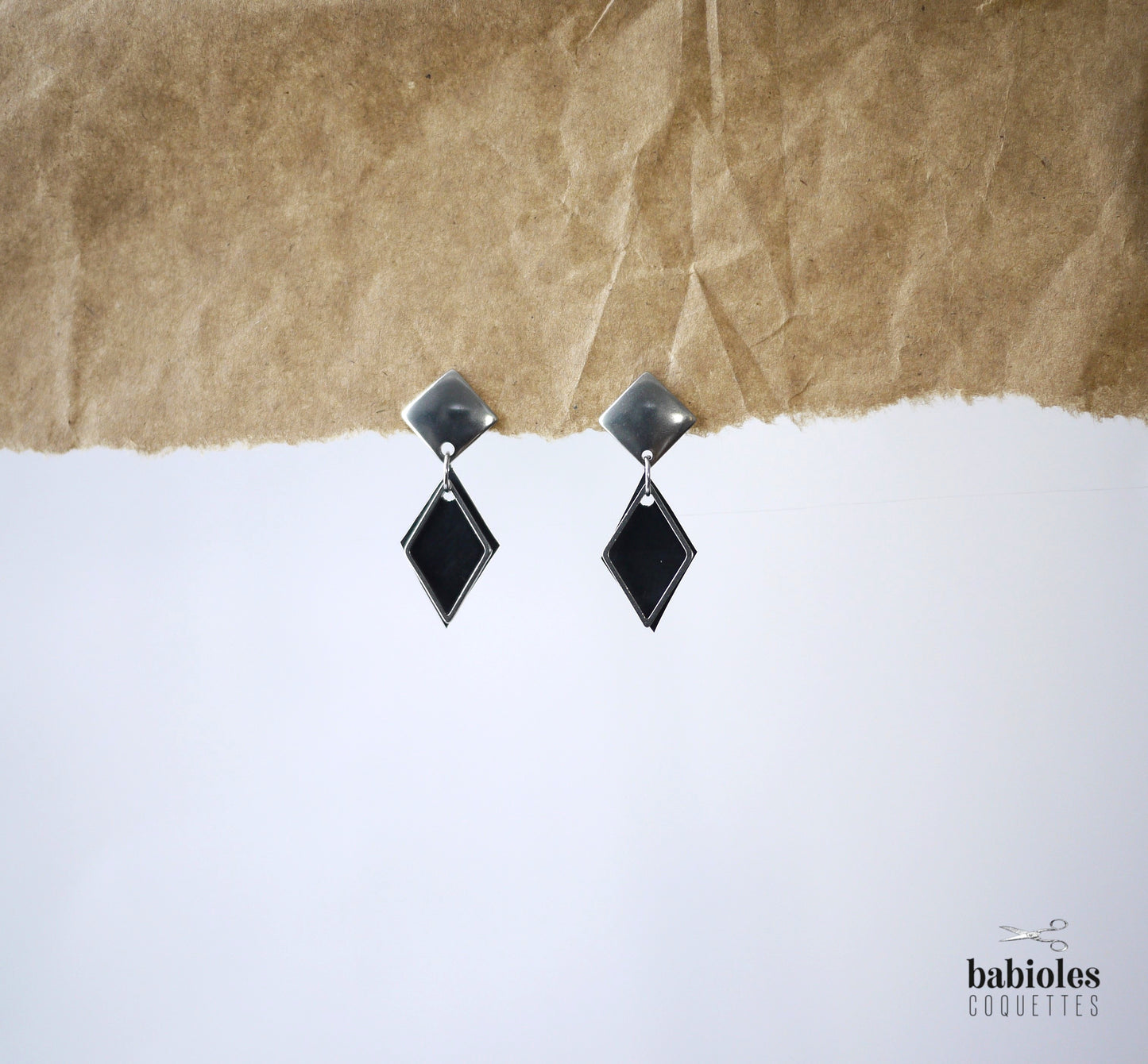Boucles d'oreilles éco-responsables - Chambre à air recyclée