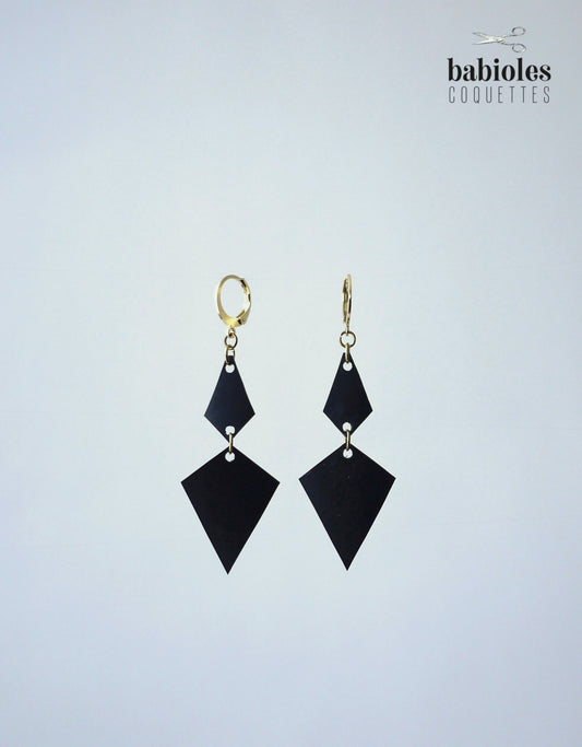 Boucles d'oreilles éco-responsables - Chambre à air recyclée
