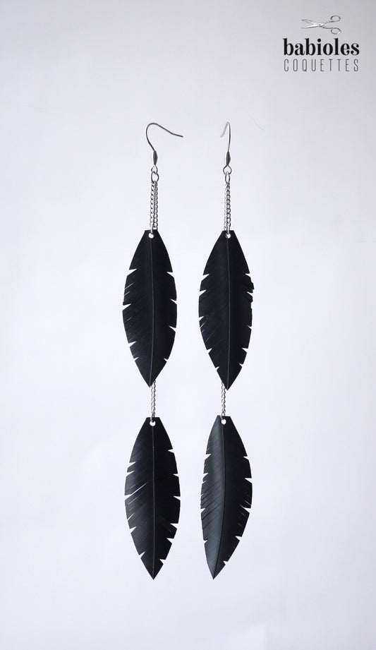 Boucles d'oreilles éco-responsables - Chambre à air recyclée