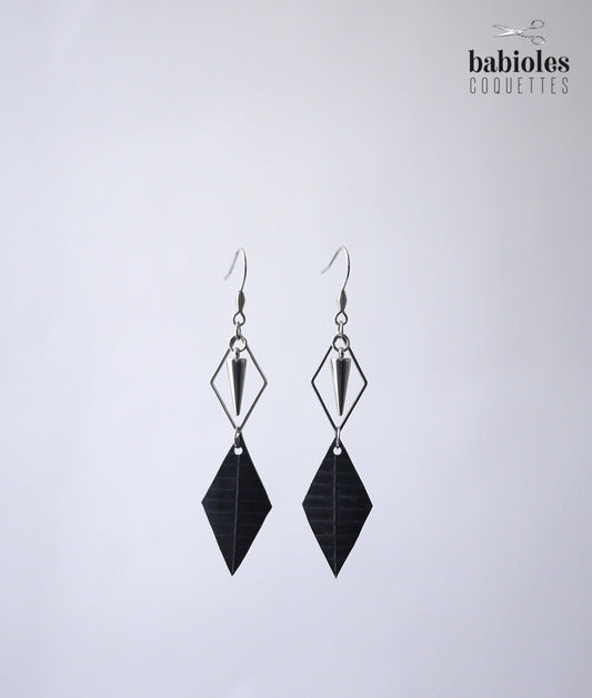 Boucles d'oreilles éco-responsables - Chambre à air recyclée