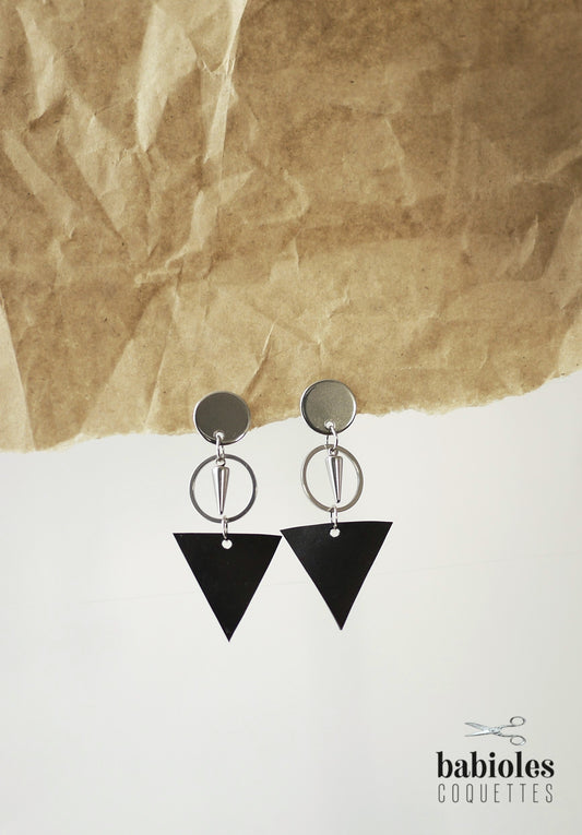 Boucles d'oreilles éco-responsables - Chambre à air recyclée