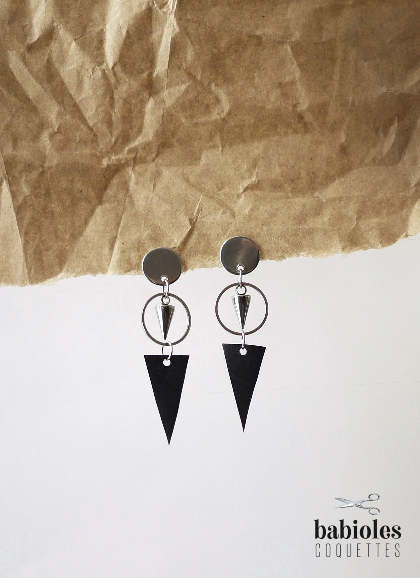 Boucles d'oreilles éco-responsables - Chambre à air recyclée
