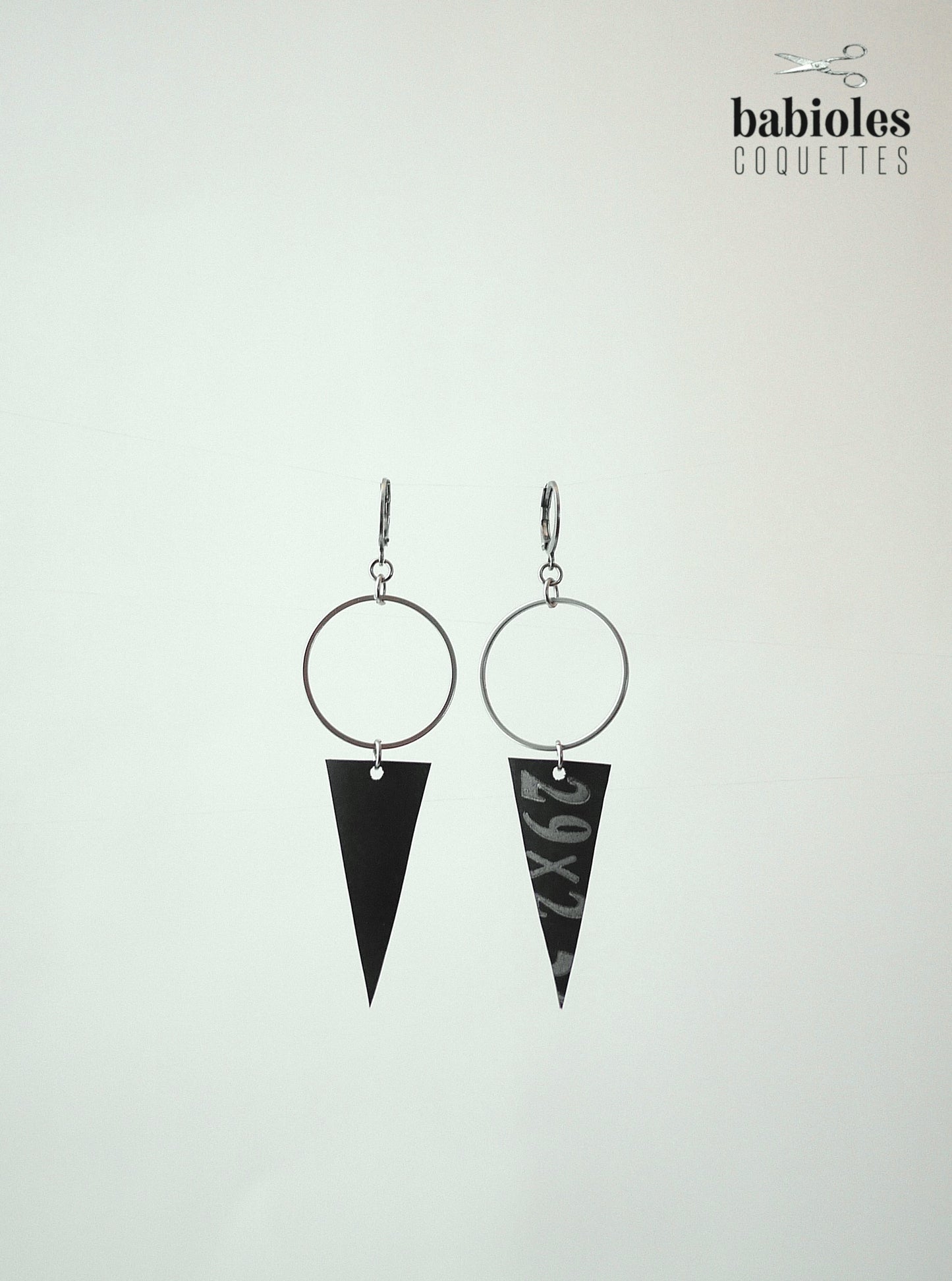 Boucles d'oreilles éco-responsables - Chambre à air recyclée - Modèle unique